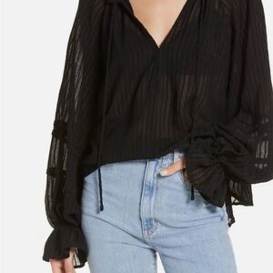 Free people Out Of Town split neck blouse
B2